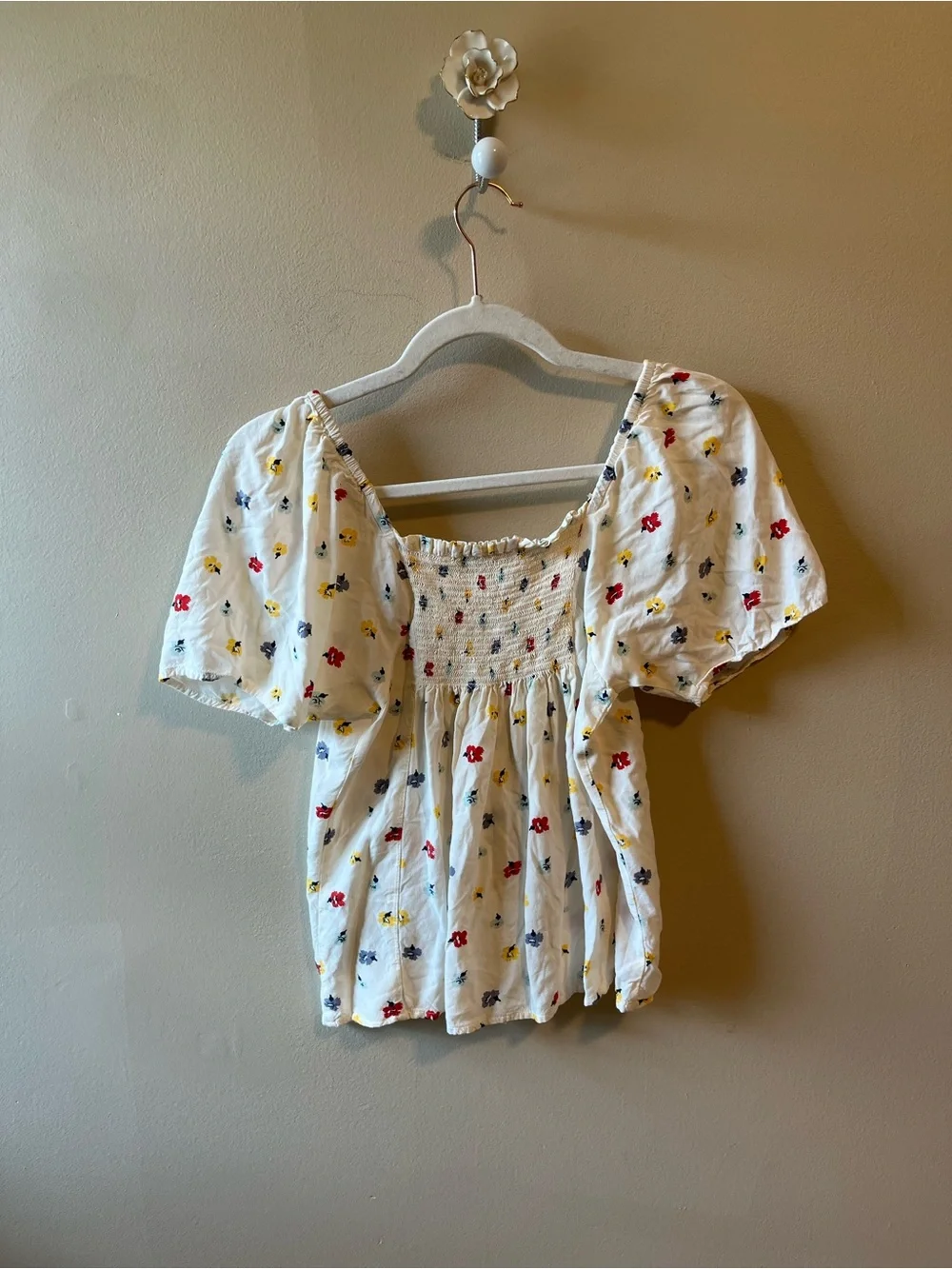 Madewell Seamed Button-Down Shirt in Confetti Floral size XS